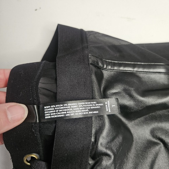 Torrid Lingerie Skirt 1 Lace up Pleather Black Sexy - Picture 5 of 8